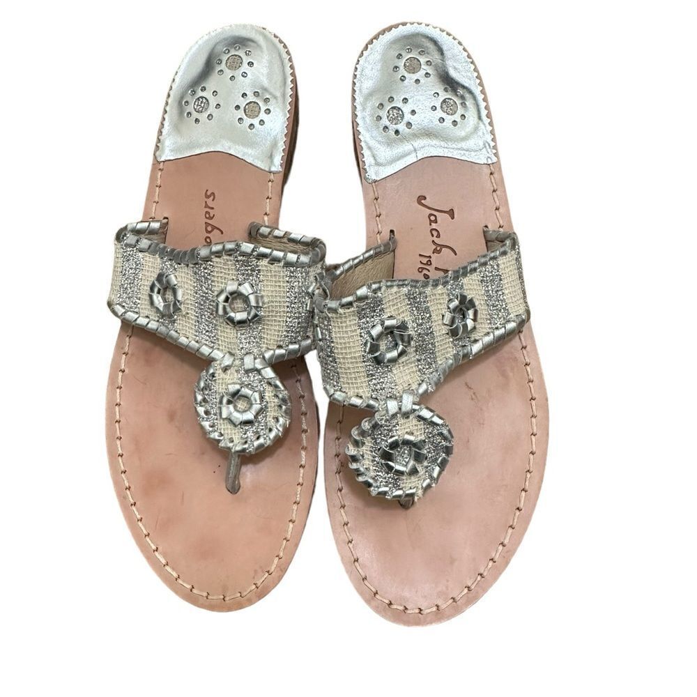 Jack Rogers | Classic Leather Flat Thong Sandal | 8 M